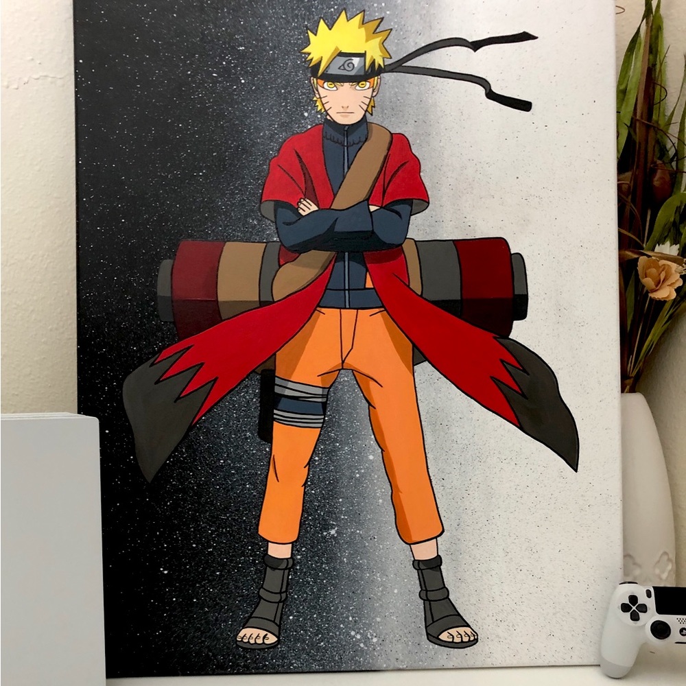 LARGE SIZE Naruto Painting - Gamer Room Wall Decor - Popular Anime Character Art